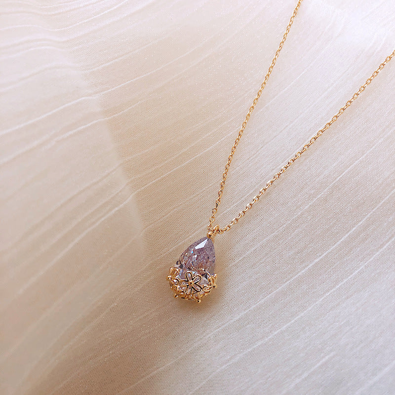 Collier goutte de cristal