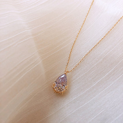Collier goutte de cristal