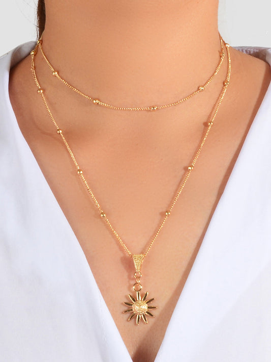 Double Collier Soleil & Tournesol