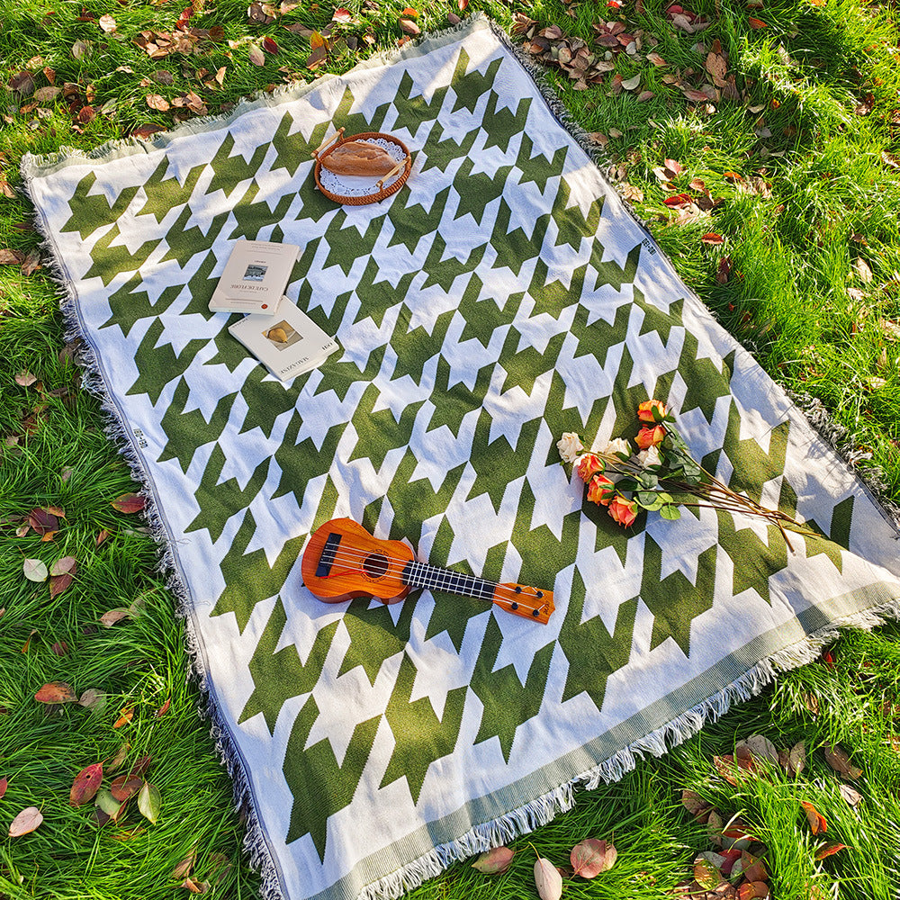 Tapis bohème ethnique en chenille