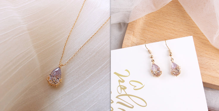 Collier goutte de cristal